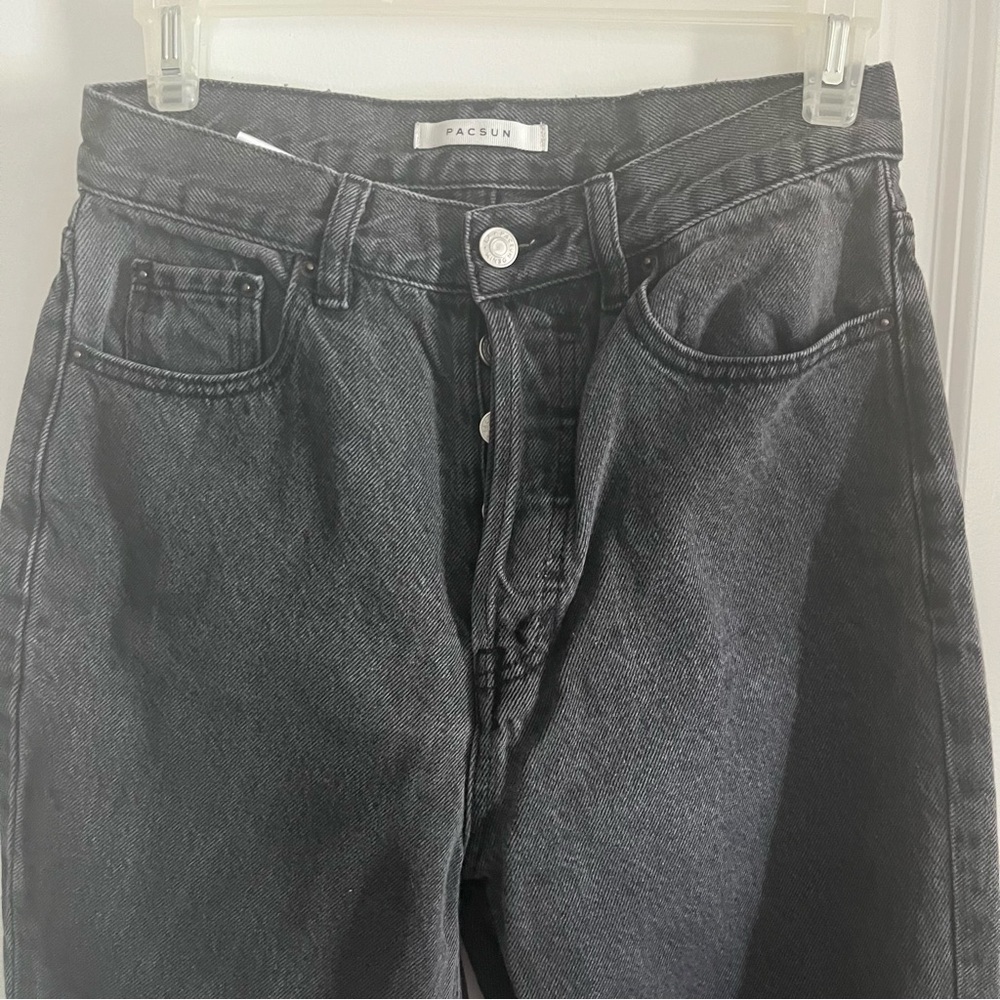 Pacsun high rise boot cut black jeans. Button fly. - Picture 2 of 8